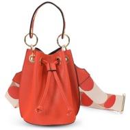 folli follie γυναικεία τσάντα πουγκί `fab n’ classy` - bu22l001go πορτοκαλί