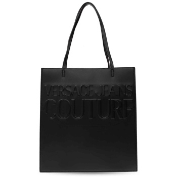 versace jeans couture γυναικεία τσάντα tote μονόχρωμη με