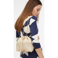 orsay γυναικεία τσάντα bucket με μεταλλική λεπτομέρεια μονόχρωμη - 1000300-x11-0604 μπεζ