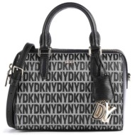 dkny γυναικεία τσάντα χειρός με all-over logo `paige` - r34d2t38 μαύρο