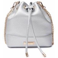 orsay γυναικεία τσάντα bucket μονόχρωμη με μεταλλική λεπτομέρεια - 1000300-o00-0069 ασημί