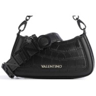 valentino γυναικεία τσάντα crossbody με all-over croco print `surrey` - 55kvbs7lw04/sur μαύρο