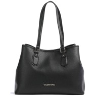 valentino γυναικεία τσάντα tote με contrast λογότυπο μονόχρωμη `brixton` - 55kvbs7lx01/bri μαύρο
