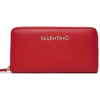 valentino γυναικείο πορτοφόλι μονόχρωμο με ανάγλυφο logo