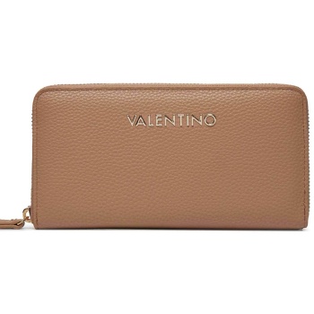 valentino γυναικείο πορτοφόλι μονόχρωμο με ανάγλυφο logo