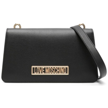 love moschino γυναικεία δερμάτινη τσάντα crossbody με