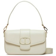 twinset γυναικείο mini bag με μεταλλικό κούμπωμα `amie` - 241tb7350 μπεζ