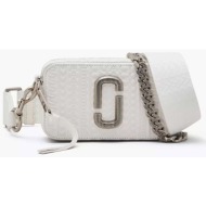marc jacobs γυναικείο mini bag με μεταλλικό λογότυπο `the monogram debossed snapshot` - 2r3hcr004h02