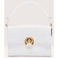 coccinelle γυναικεία τσάντα χειρός μονόχρωμη με μεταλλικό κούμπωμα `binxie small` - e1p7p-580121 λευ