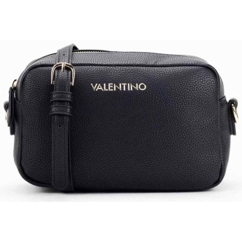 valentino γυναικεία τσάντα crossbody μονόχρωμη με contrast