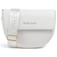 valentino γυναικεία τσάντα crossbody με μεταλλικό logo μονόχρωμη `bigs` - 55kvbs3xj02/big λευκό