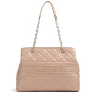valentino γυναικεία τσάντα tote μονόχρωμη με πολλαπλές θήκες `ada` - 55kvbs51o04/ada μπεζ