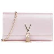 valentino γυναικεία τσάντα crossbody μονόχρωμη με μεταλλική λεπτομέρεια `divina` - 55kvbs1r401g/di ρ