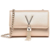 valentino γυναικεία mini τσάντα crossbody μονόχρωμη με μεταλλική λεπτομέρεια `divina` - 55kvbs1r403g