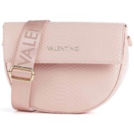 valentino γυναικεία τσάντα crossbody μονόχρωμη με all-over croco print `bigs` - 55kvbs3xj02p/bi ροζ
