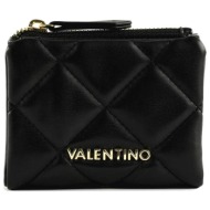 valentino γυναικείο πορτοφόλι μονόχρωμο με μεταλλικό logo `ocarina` - 55kvps3kk105r/o μαύρο