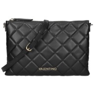 valentino γυναικεία τσάντα crossbody μονόχρωμη με καπιτονέ σχέδιο `ocarina` - 55kvbs3kk49r/oc μαύρο