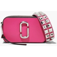 marc jacobs γυναικείο mini bag με μεταλλικό λογότυπο και διακοσμητικά τρουκς `the studded snapshot` 