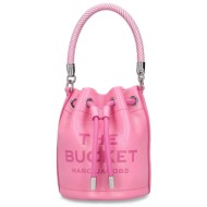 marc jacobs γυναικεία δερμάτινη bucket τσάντα με logo print `the mini bucket` - 2s3hcr058h03 ροζ
