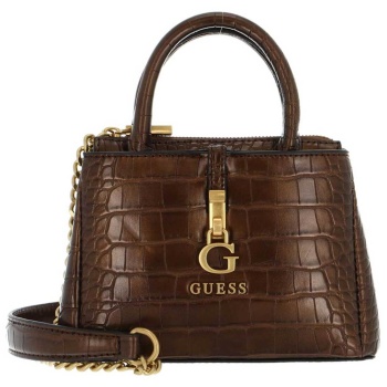 guess γυναικεία τσάντα mini με all-over croco print και