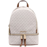 michael kors γυναικείο backpack `rhea medium logo` - 30s7gezb1b μπεζ