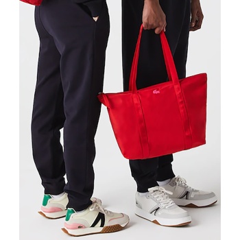 lacoste unisex shopper bag μονόχρωμη με λογότυπο `izzie` 
