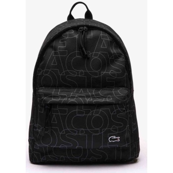 lacoste unisex backpack μονόχρωμο με all-over logo print
