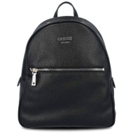 guess γυναικείο backpack μονόχρωμο με ανάγλυφο λογότυπο `vikky` - hwvg6995320 μαύρο