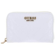 guess γυναικείο mini πορτοφόλι με all-over 4g logo print και μεταλλική λεπτομέρεια `jania` - swga919