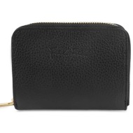 folli follie γυναικείο πορτοφόλι μικρό με ανάγλυφο λογότυπο `mini discoveries` - wa22l002gk μαύρο