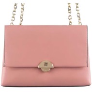 nine west γυναικεία τσάντα ώμου με πολλαπλές θήκες μονόχρωμη `keyse` - ngs135721 ροζ φλαμίνγκο