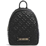 love moschino γυναικείο backpack μονόχρωμο με all-over ανάγλυφο pattern - jc4235pp0ila0 μαύρο