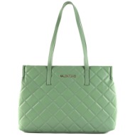 valentino γυναικεία τσάντα shopper μονόχρωμη με καπιτονέ σχέδιο `ocarina` - 55kvbs3kk10r/oc πράσινο 