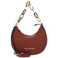 valentino γυναικεία τσάντα χειρός μονόχρωμη με ανάγλυφο λογότυπο μπροστά `bercy` - 55kvbs7lm01/ber τ