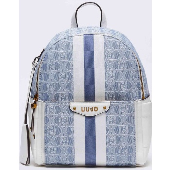 liu jo γυναικείο backpack με all-over contrast monogram