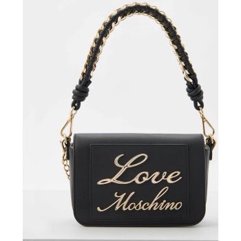 love moschino γυναικεία τσάντα crossbody με μεταλλικό