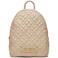 love moschino γυναικείο backpack μονόχρωμο με all-over ανάγλυφο pattern - jc4235pp0ila0 μπεζ