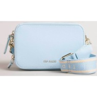 ted baker γυναικείο δερμάτινο mini bag `stunnie` - 273774 γαλάζιο