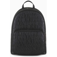 armani exchange ανδρικό backpack με all-over ανάγλυφο logo - 952510cc838 μαύρο