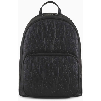 armani exchange ανδρικό backpack με all-over ανάγλυφο logo
