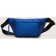 rains unisex τσαντάκι μέσης μονόχρωμο `bum bag mini` - rnsss2414730 μπλε ηλεκτρίκ
