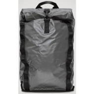 rains unisex αδιάβροχο backpack `sibu rolltop rucksack` - rnsss2414770 γκρι