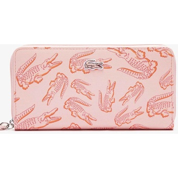 lacoste γυναικείο πορτοφόλι με all-over croc print 