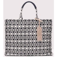 coccinelle γυναικεία τσάντα χειρός `never without bag monogram medium` - e1mbd-180201 μαύρο