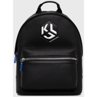 karl lagerfeld jeans ανδρικό backpack `urban embossed` - 240d3001 μαύρο