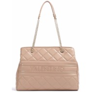 valentino γυναικεία τσάντα ώμου μονόχρωμη με καπιτονέ σχέδιο `ada` - 56kvbs51o04/ada μπεζ