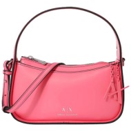 armani exchange γυναικεία mini τσάντα ώμου μονόχρωμη με σταμπωτό λογότυπο - 9491424r754 ροζ