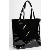ted baker γυναικεία τσάντα ώμου με απλικέ φιόγκο και μεταλλική λεπτομέρεια ``nicon`` - 253163 μαύρο