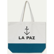 la paz ανδρική τσάντα tote με λογότυπο - ss24076104001 πετρόλ