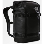 the north face unisex backpack μονόχρωμο με logo print και γυριστό πάνω μέρος `commuter` - nf0a52ttk